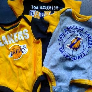 Los Angeles Lakers Baby Onesie Set (0-3 months)